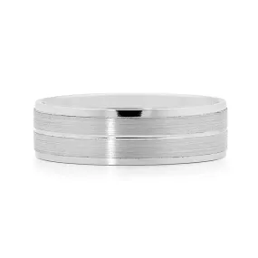 18ct white gold men's ring