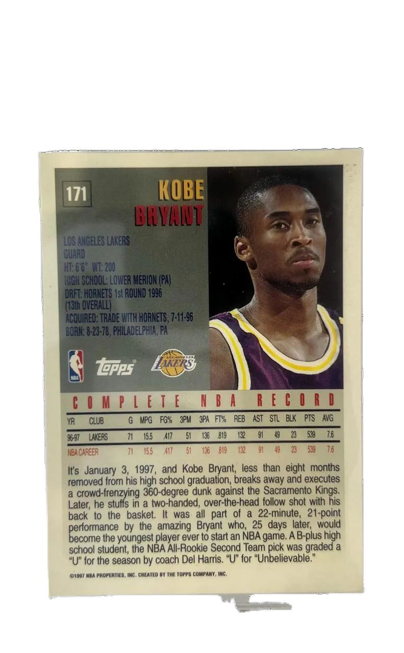 1997-98 Kobe Bryant Topps #171 BGS 8