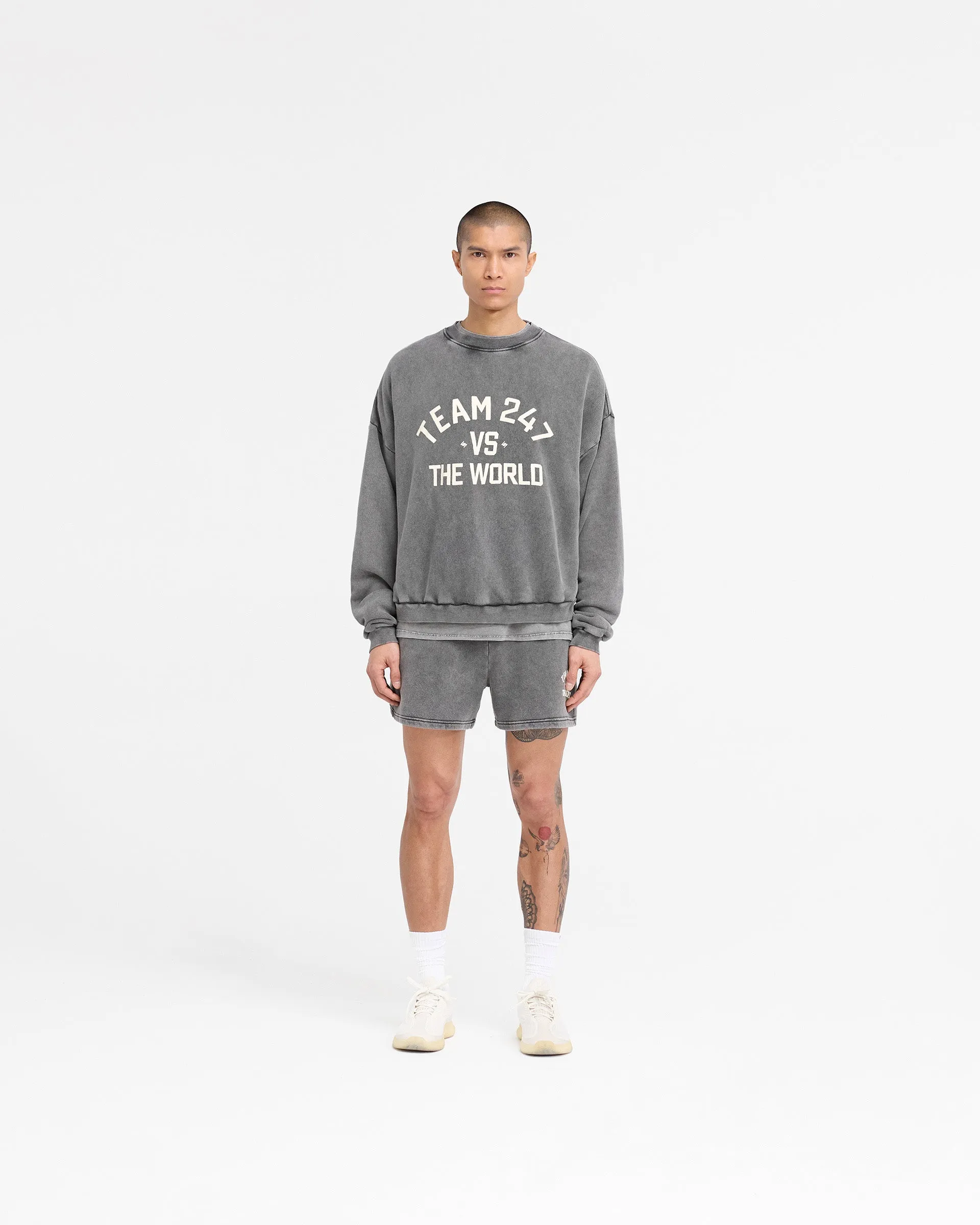 247 Vs The World Boxy Sweater - Pewter