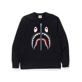 A Bathing Ape Bape Crewneck Shark Head Black