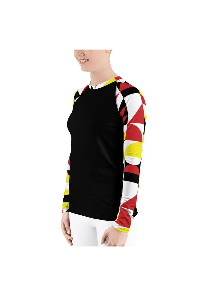 Abstract Women's Rash Guard