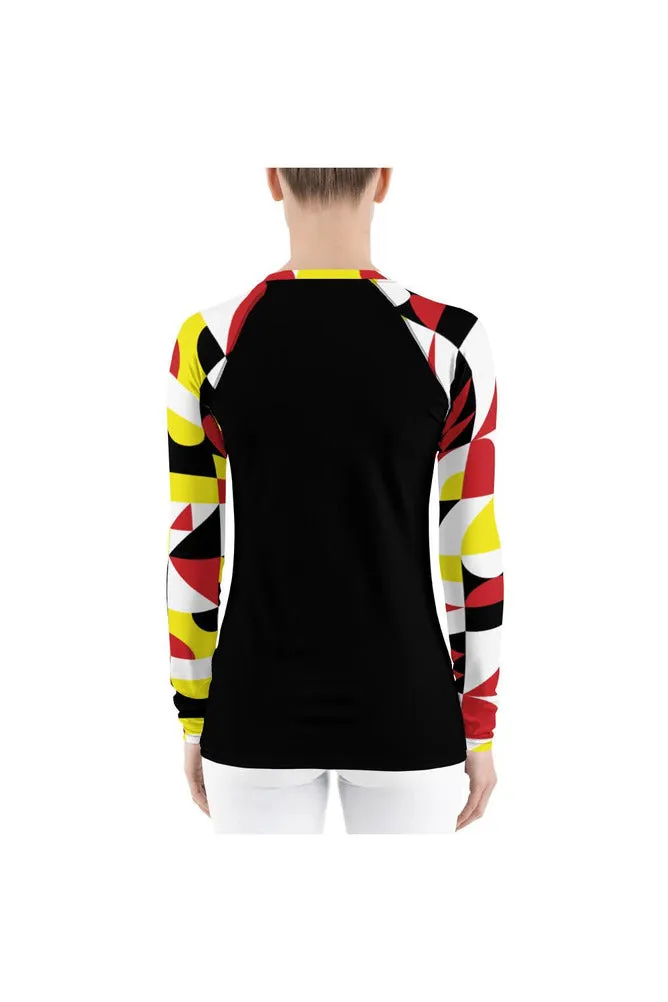 Abstract Women's Rash Guard