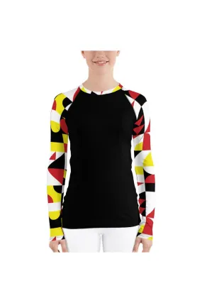 Abstract Women's Rash Guard