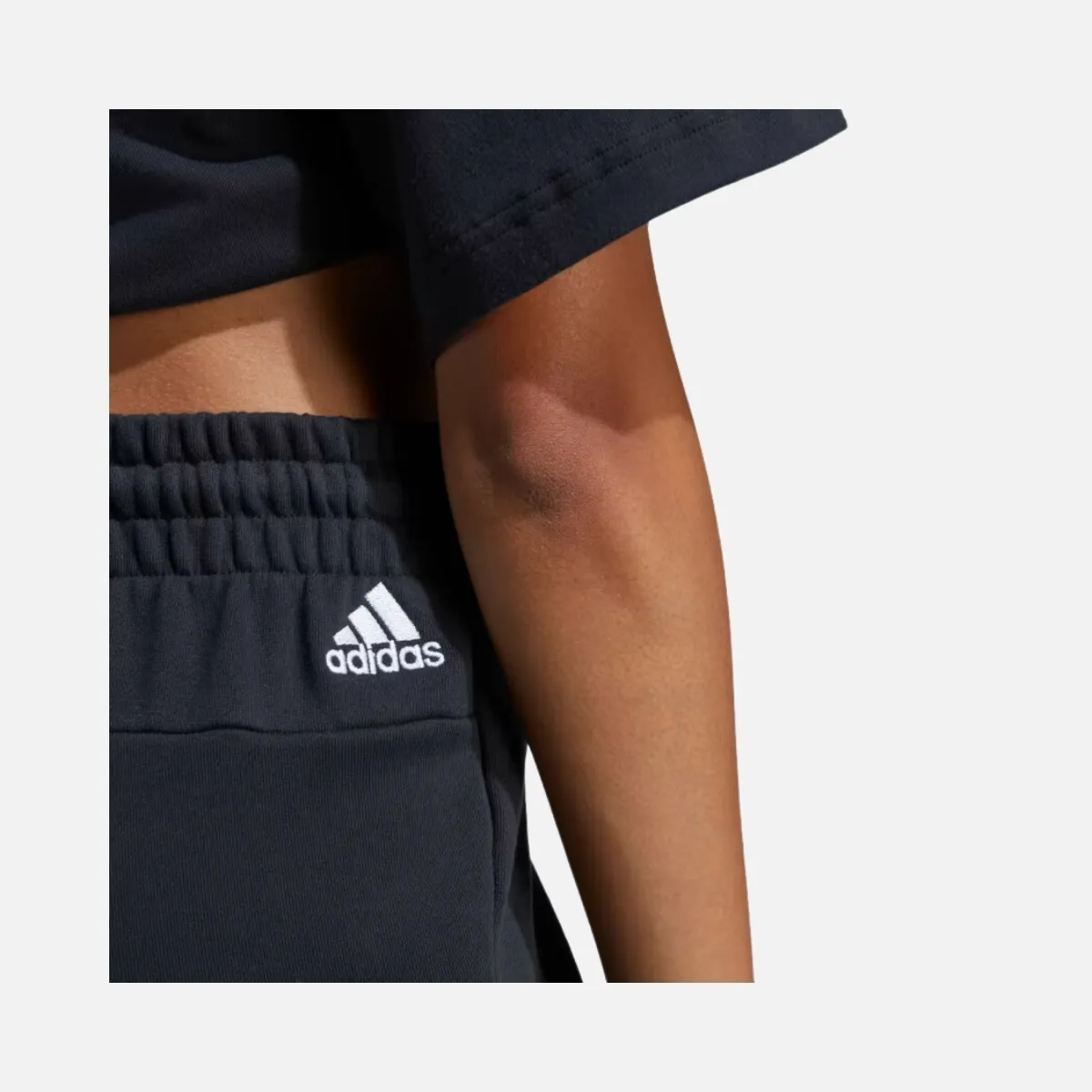 Adidas Essentials Linear French Terry Women's Shorts -Black/White