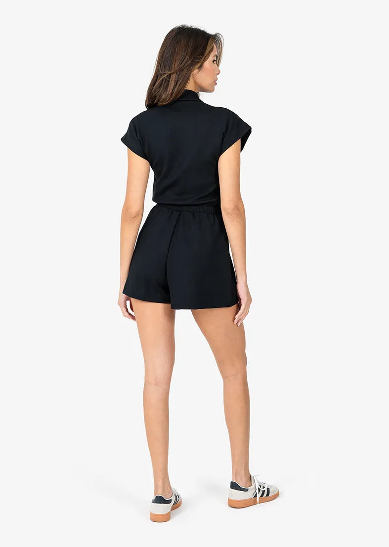 All-Around Lounge Romper Black