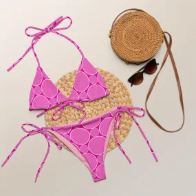 All-over print recycled string bikini