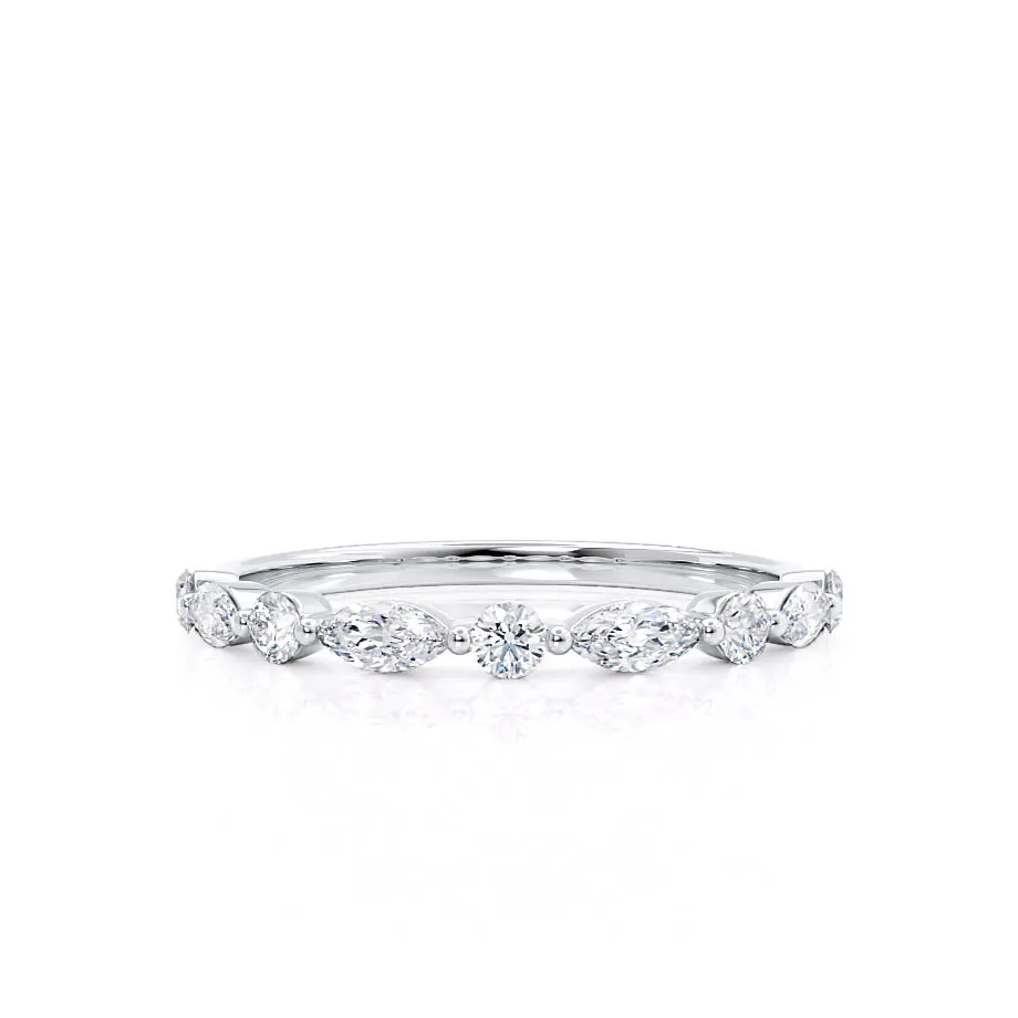 ALLURE LOVE-  18k White Gold Scatter Eternity Ring