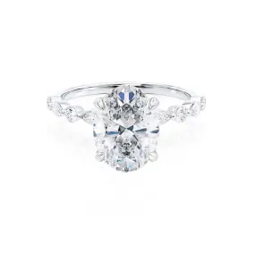 ALLURE - Oval Lab Diamond 18k White Gold Scatter Ring