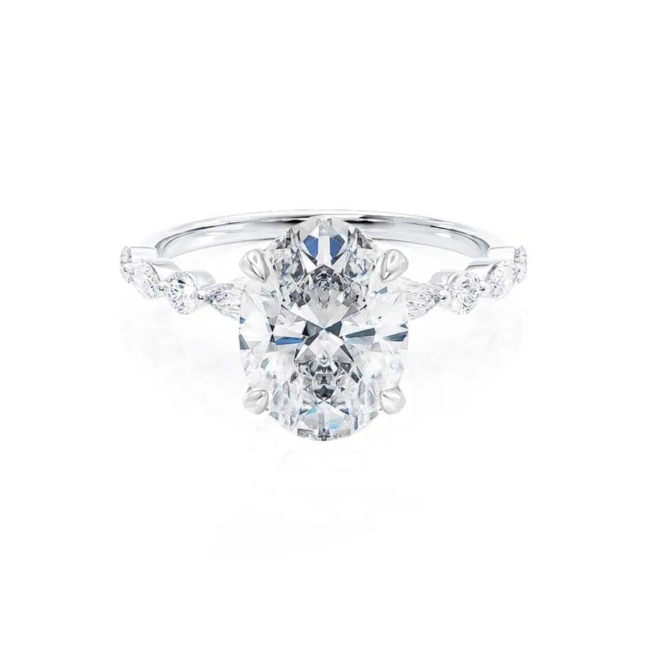 ALLURE - Oval Lab Diamond Platinum Scatter Ring