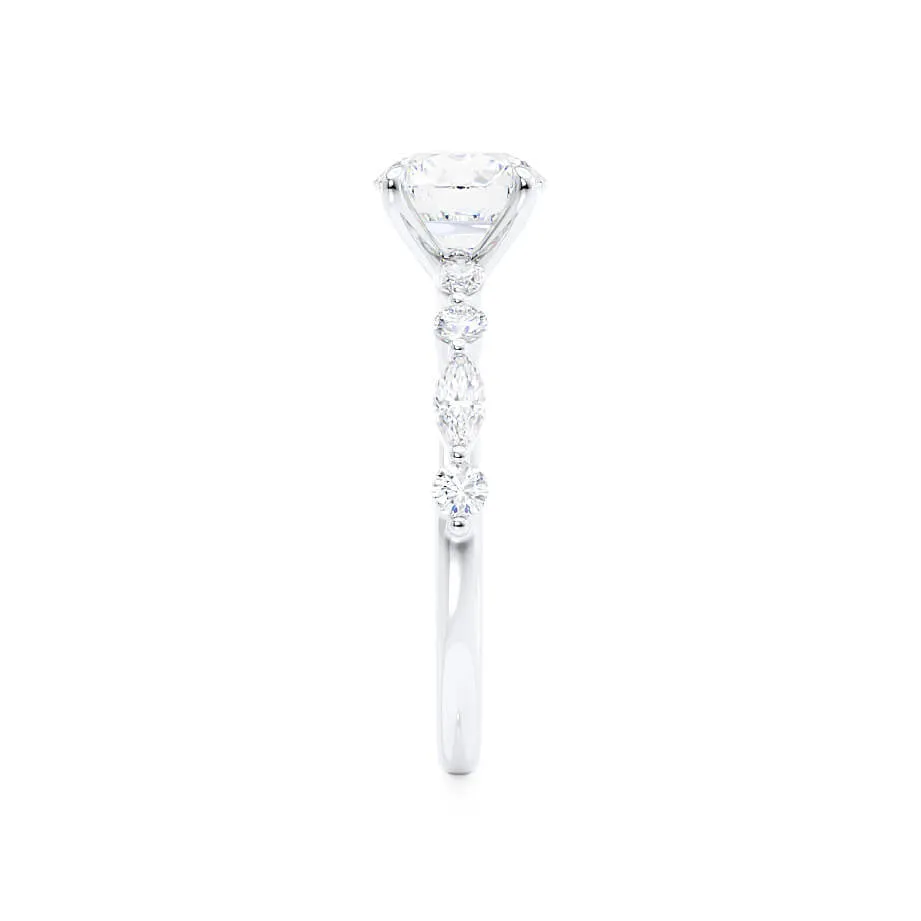 ALLURE - Oval Lab Diamond Platinum Scatter Ring