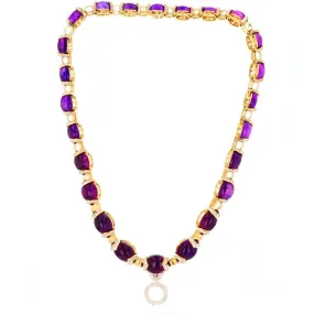 Amethyst and Diamond Necklace