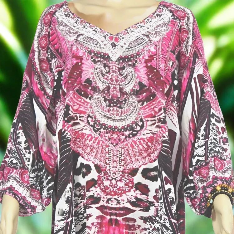 Amur hot pink silk gypsy top