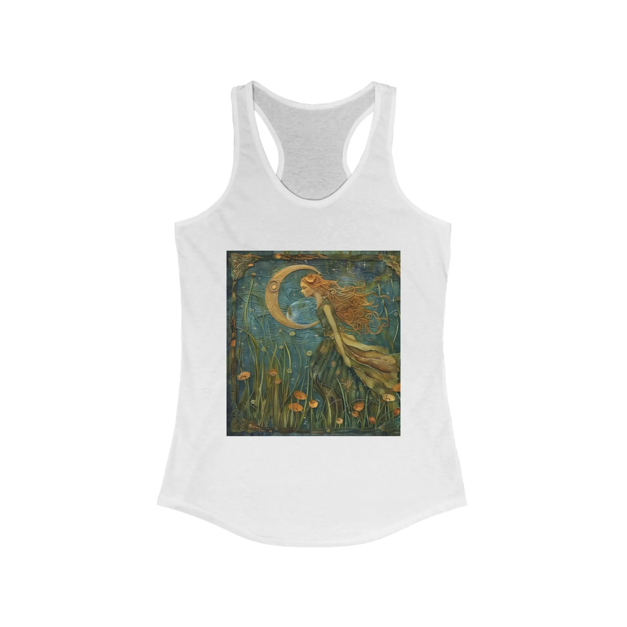 Aquarius zodiac Women's Ideal Racerback Tank