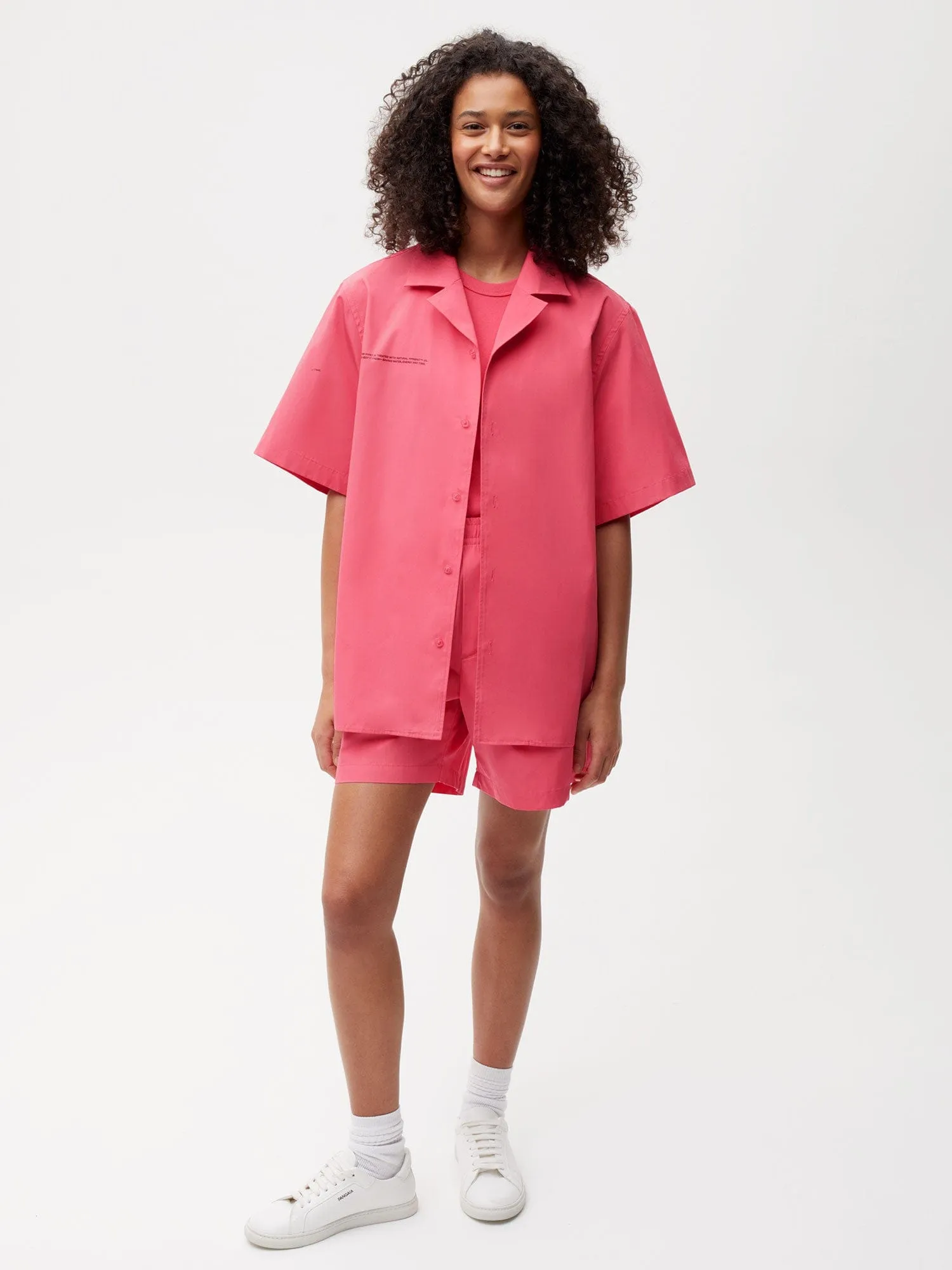 Archive Cotton Poplin Elasticated Shorts—lotus pink