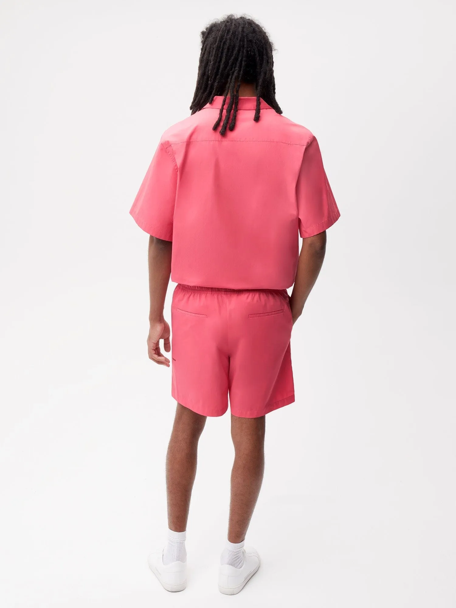 Archive Cotton Poplin Elasticated Shorts—lotus pink