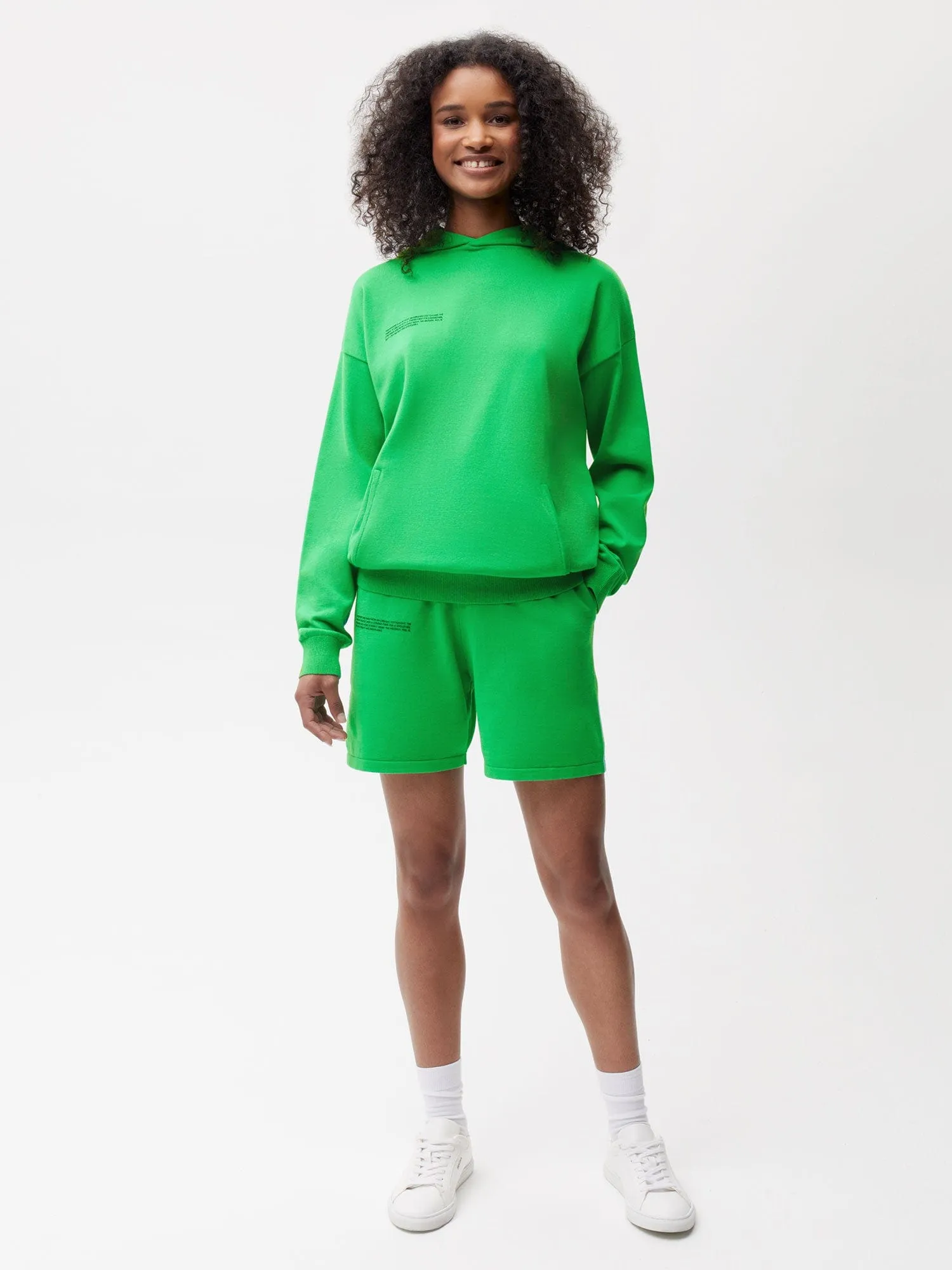 Archive Organic Cotton Knit Shorts—jade green