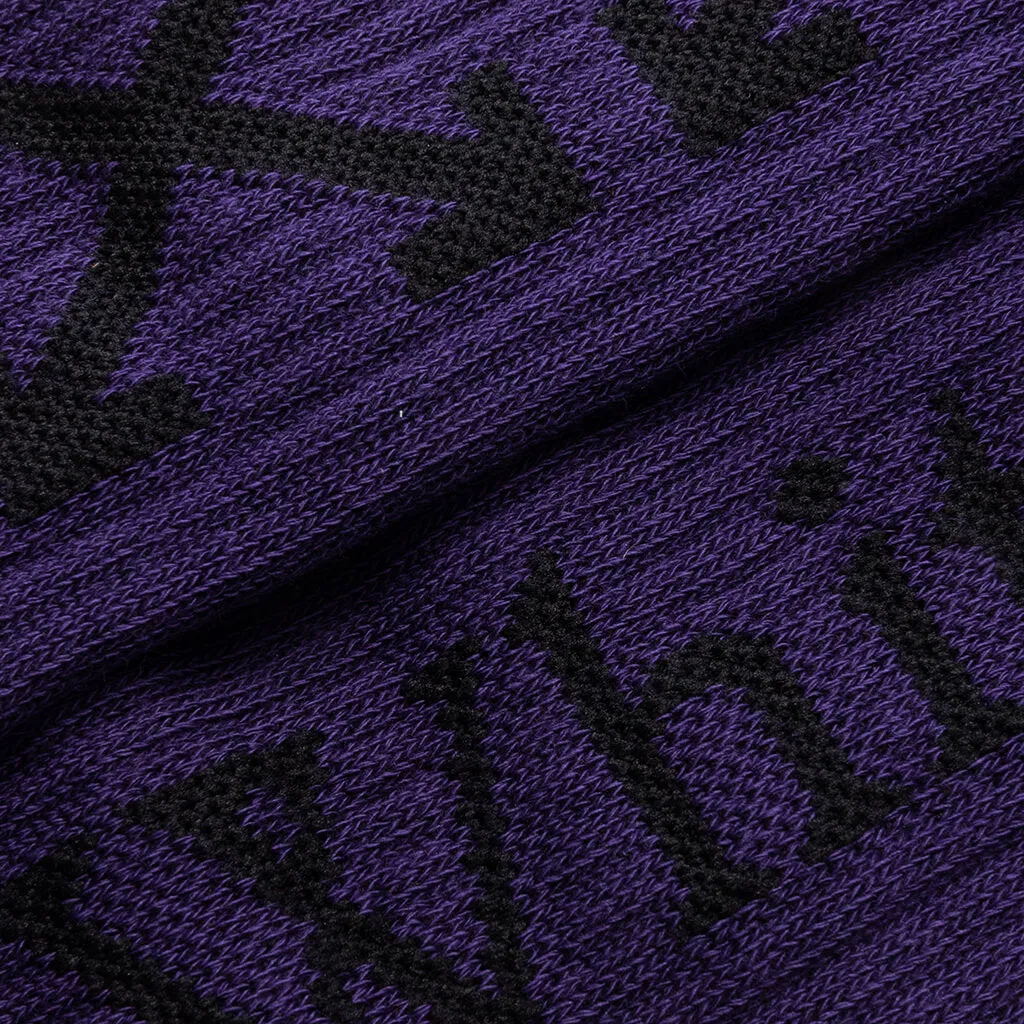 Arrow Bookish Medium Socks - Purple/Black