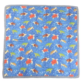 Baby Blanket Local Turtles Blue