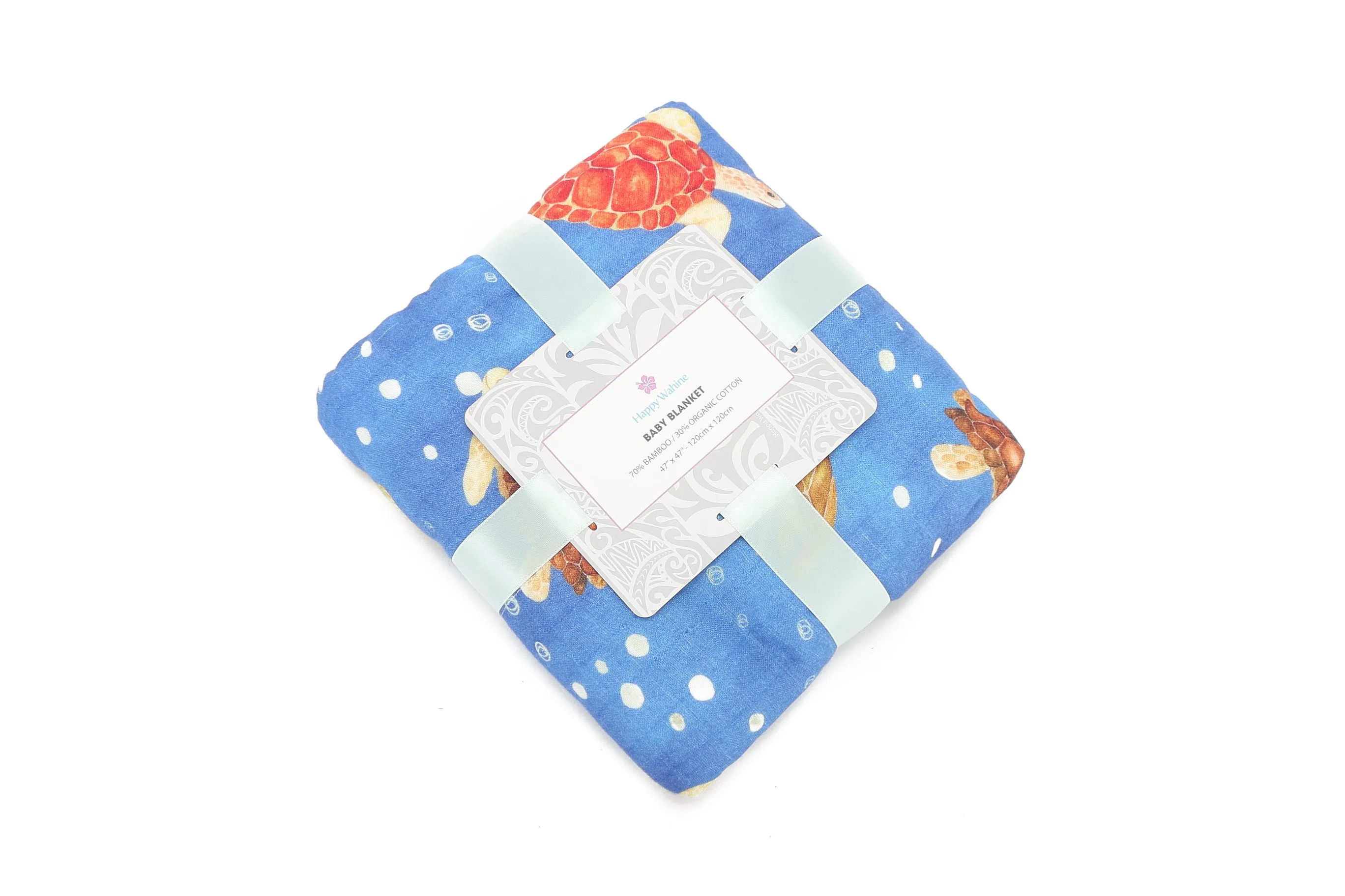 Baby Blanket Local Turtles Blue