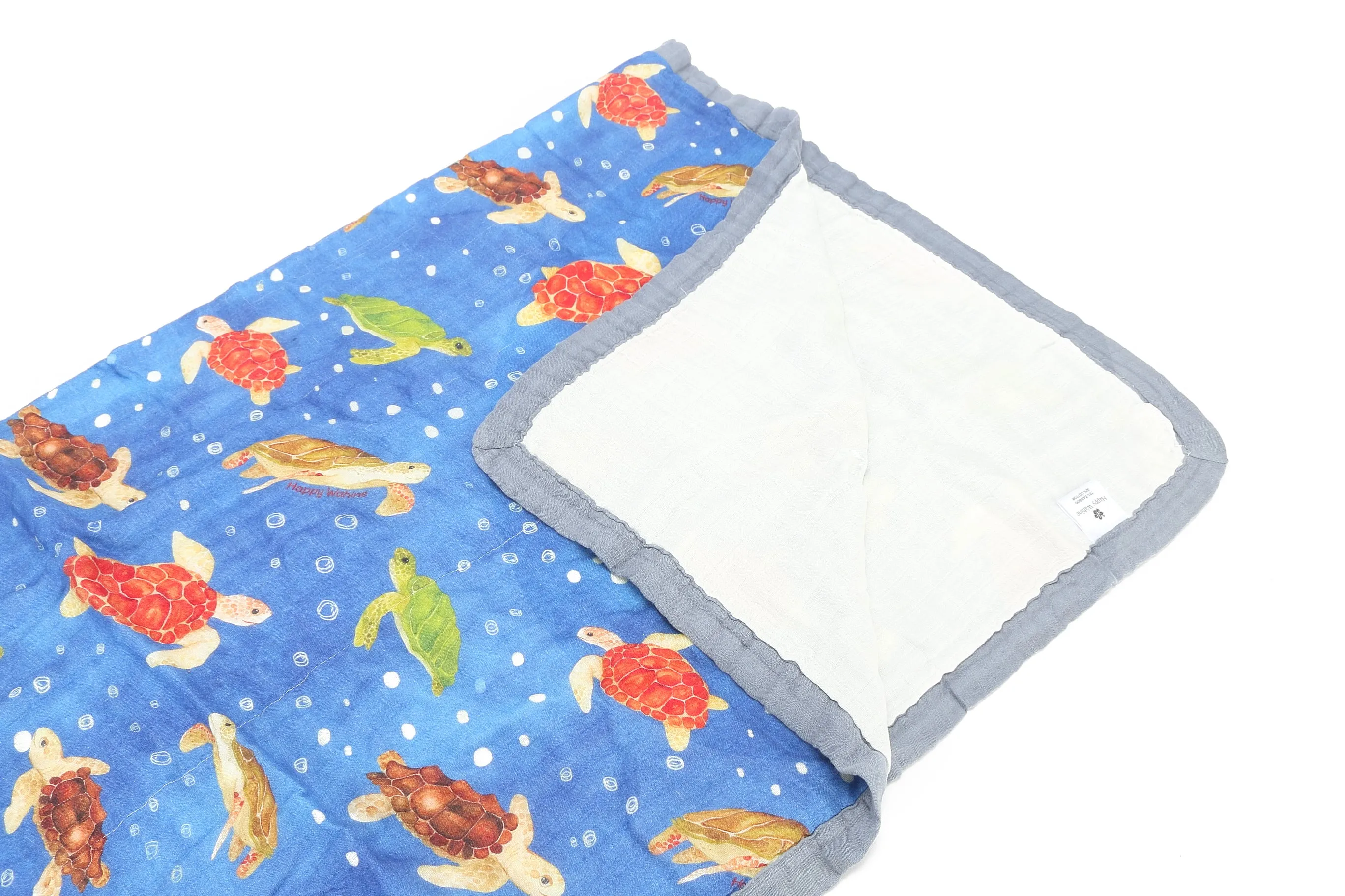 Baby Blanket Local Turtles Blue