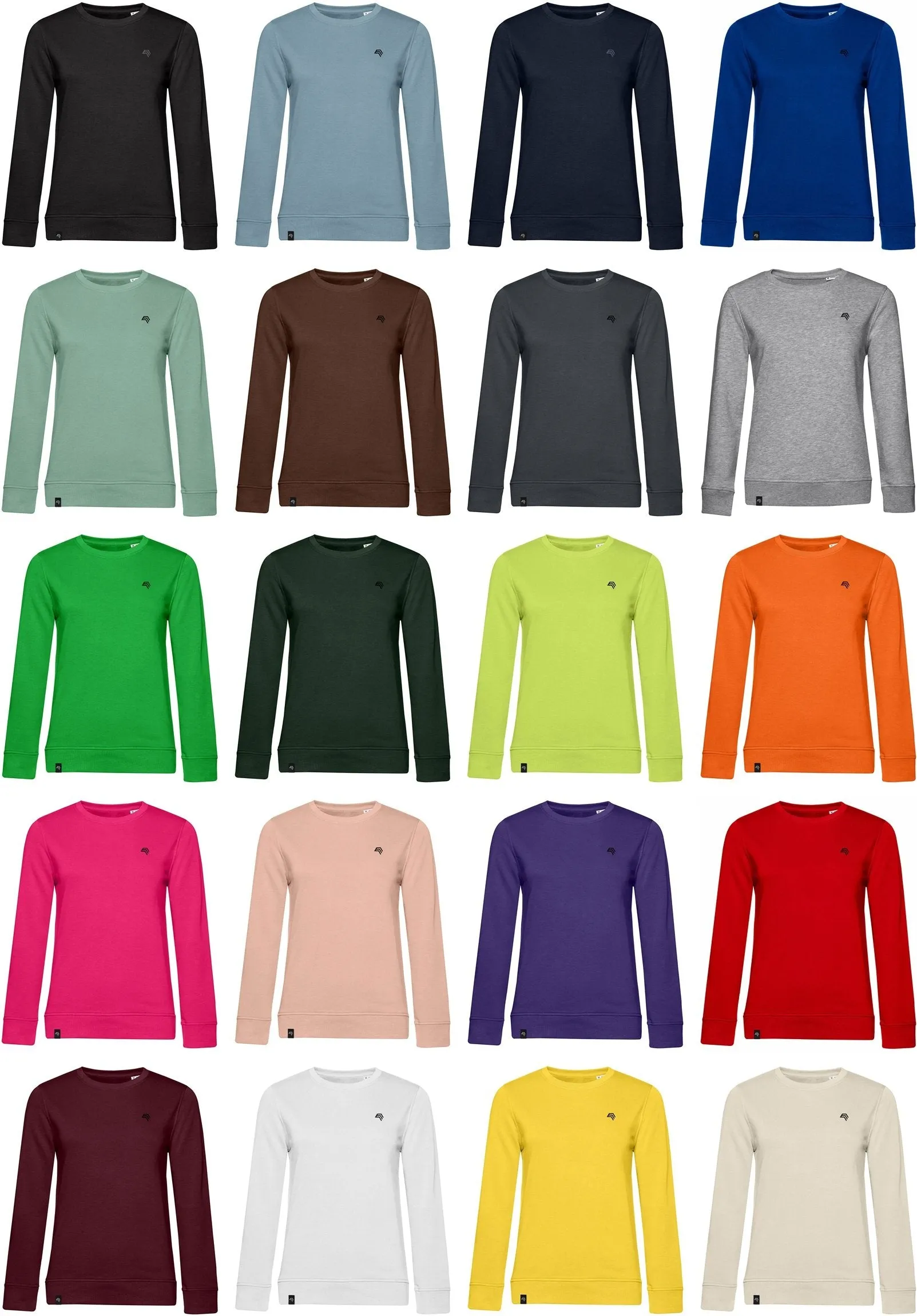 BAC W32B ― Weiches Damen Bio-Baumwolle Sweatshirt [XL-2XL] 20 Farben