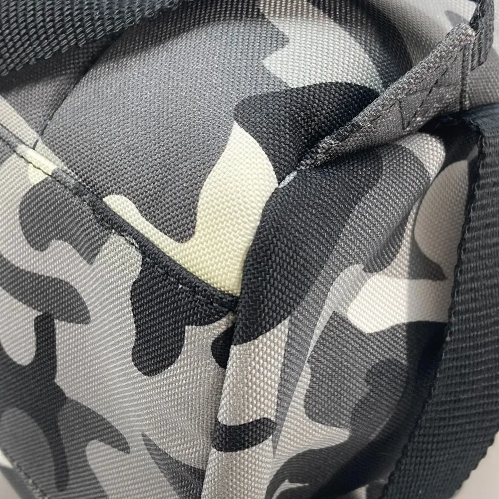 BALENCIAGA Backpack 6440312 canvas Gray x black Camouflage camouflage Army mens Used Authentic