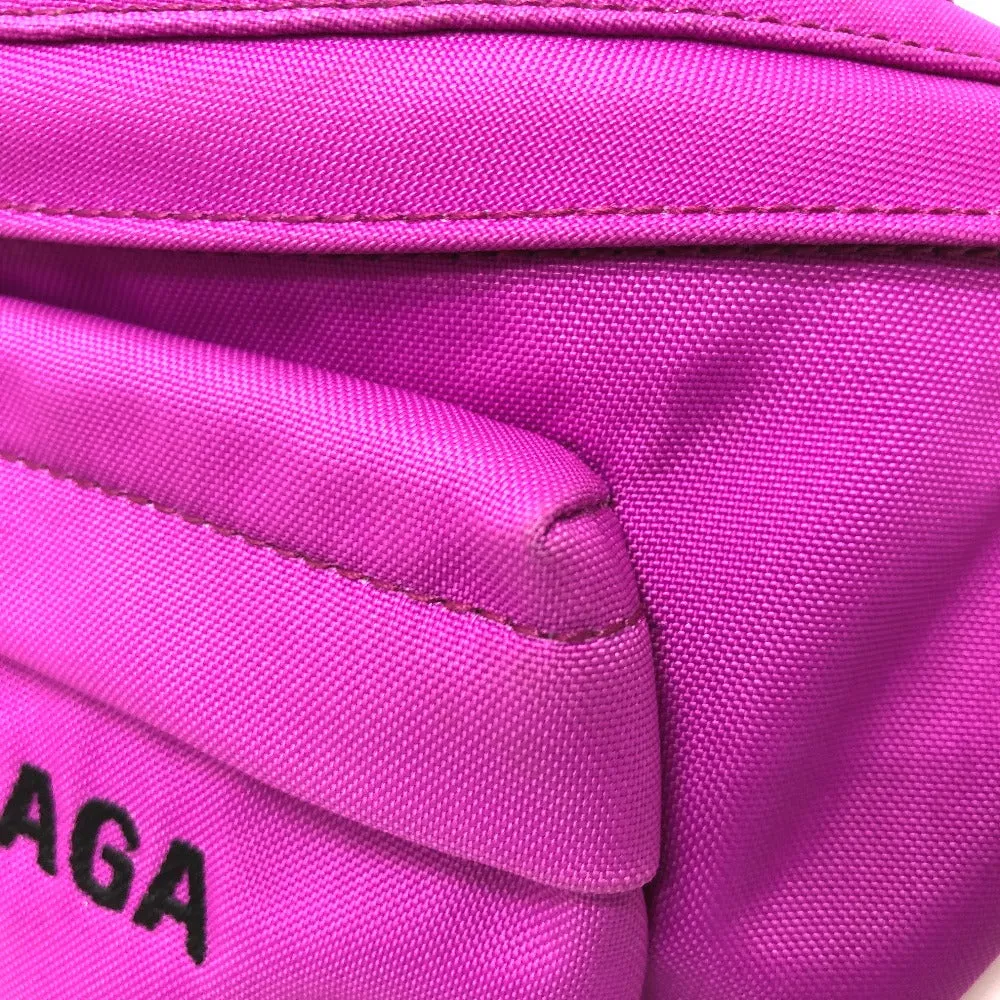 BALENCIAGA Sling bag 569978 Nylon purple logo WHEEL Women Used Authentic