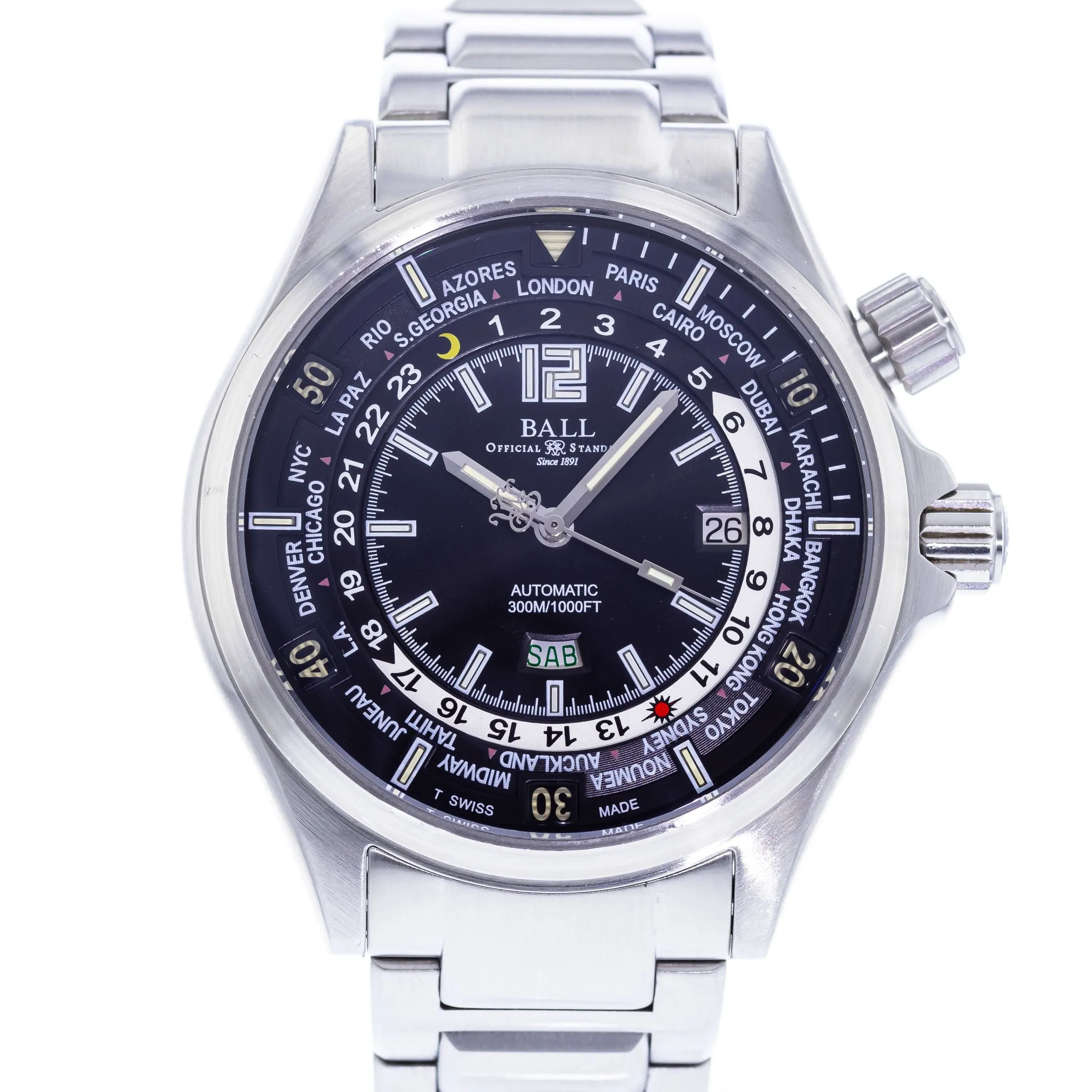 Ball Engineer Master II Diver Worldtime DG2022A-SA-BK