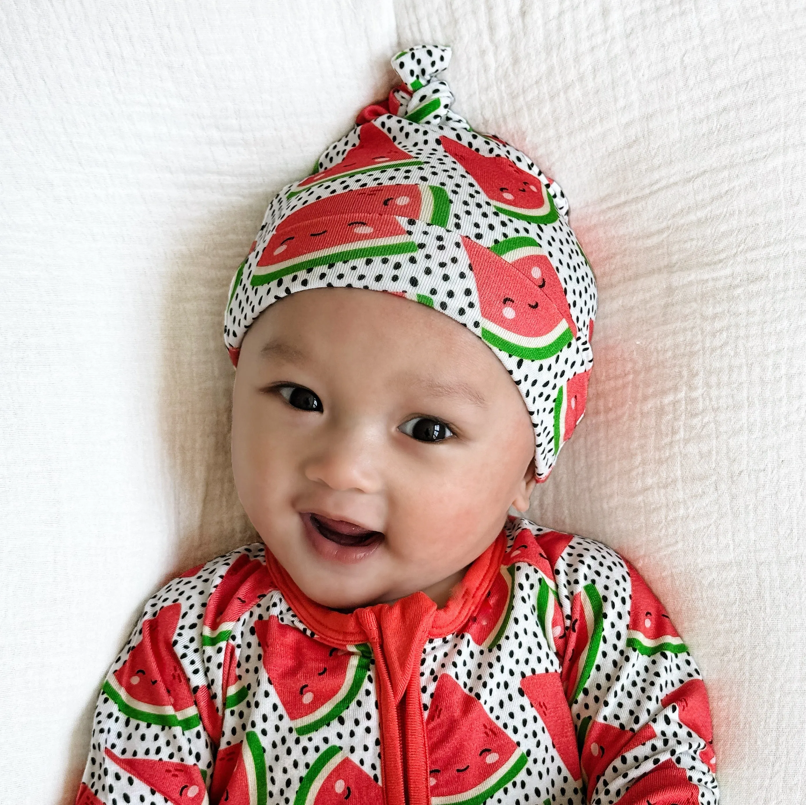 BAMBOO KNOT BEANIE- Kawaii Watermelon