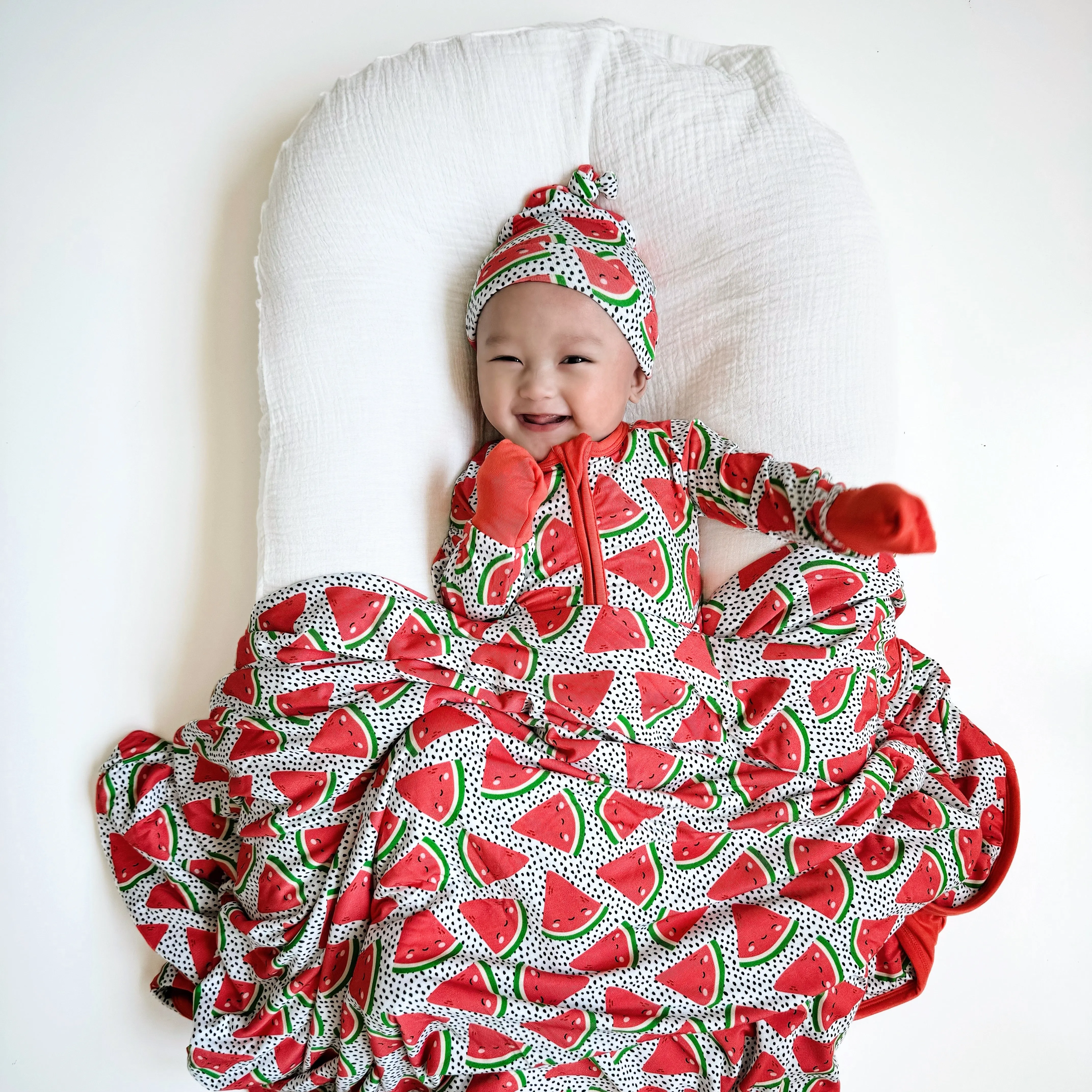 BAMBOO KNOT BEANIE- Kawaii Watermelon