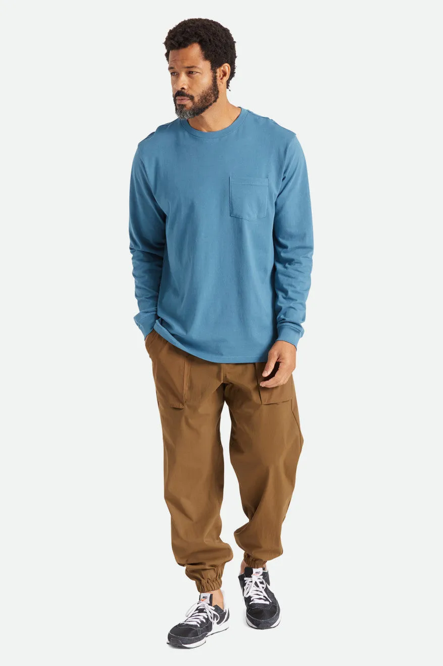 Basic L/S Pocket Tee - Indie Teal