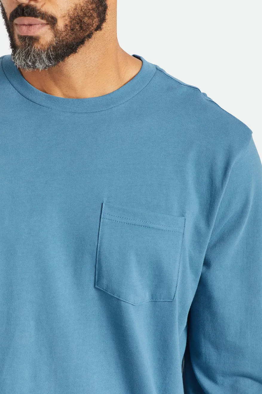 Basic L/S Pocket Tee - Indie Teal