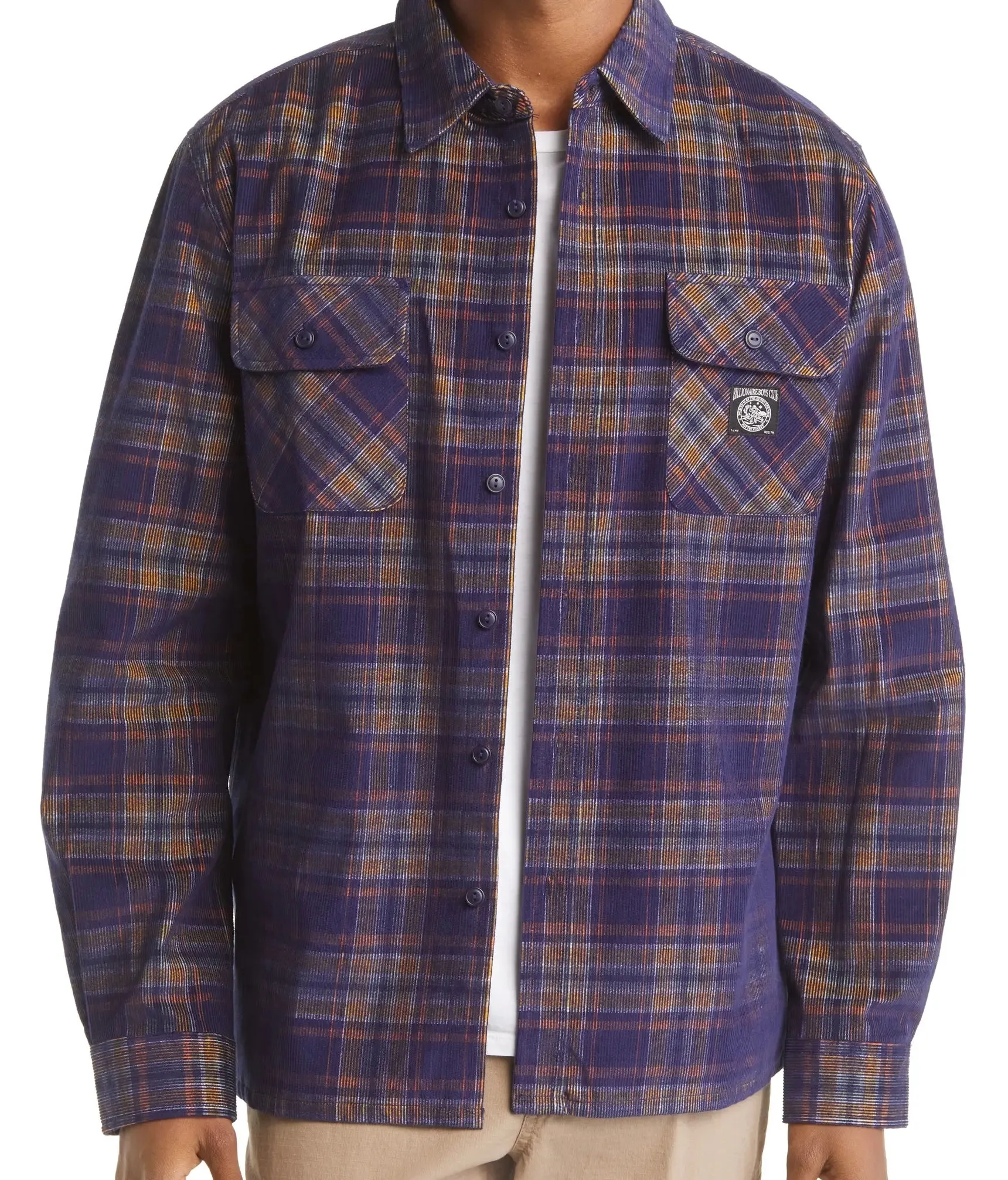 BBC "BIG BANG" PLAID BUTTON UP