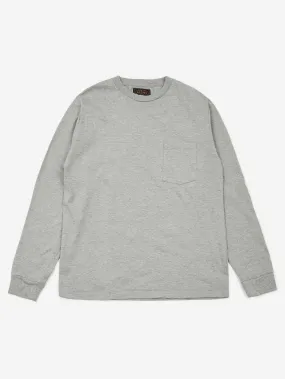 Beams Plus Longsleeve Pocket T-Shirt 40/2 - Heather Grey