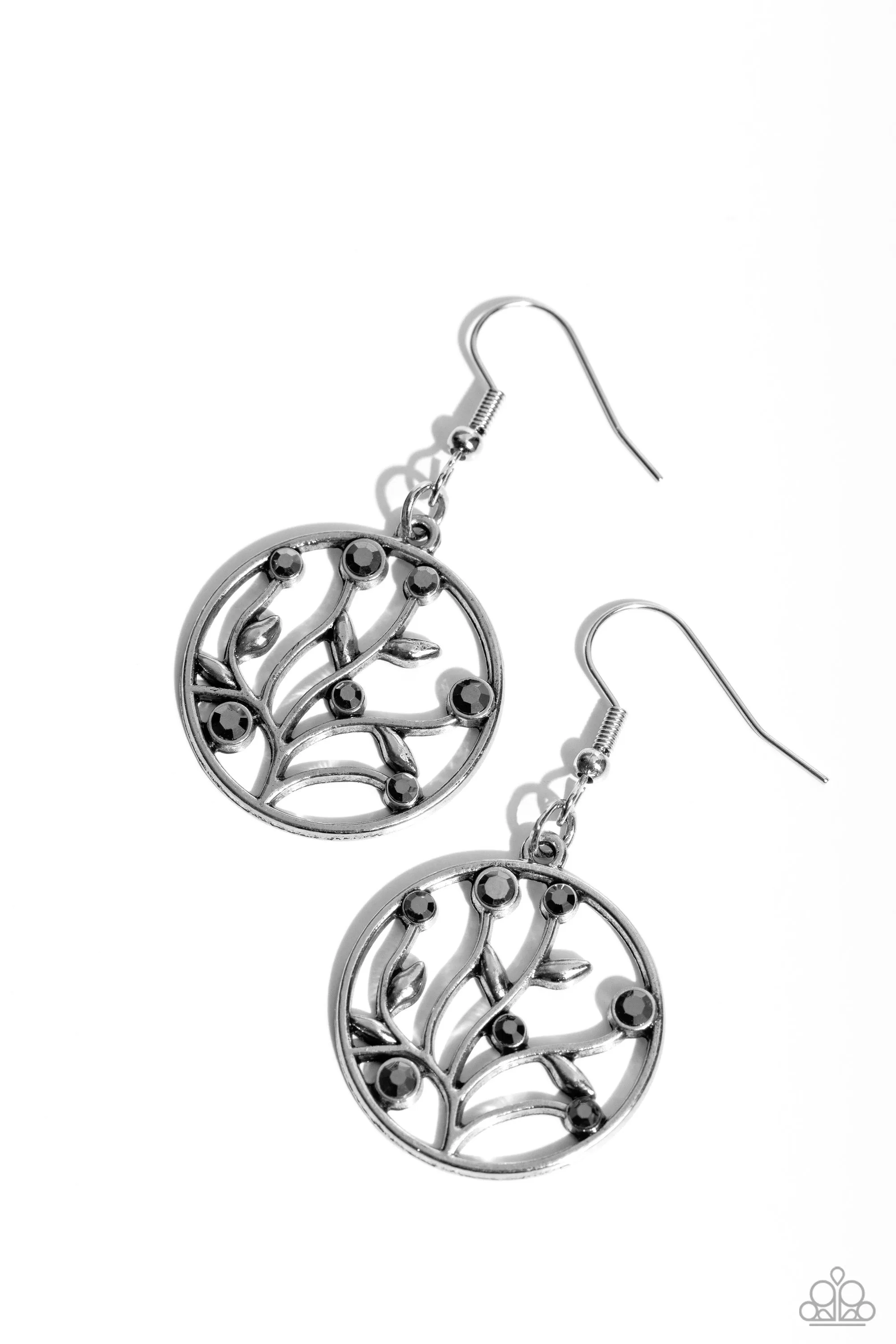 Bedazzlingly Branching - Silver Earrings