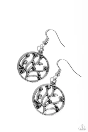 Bedazzlingly Branching - Silver Earrings