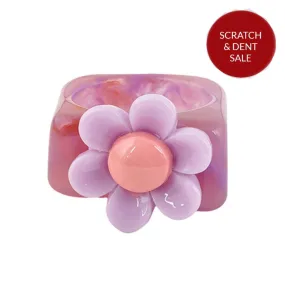 Bewitched Rhoda Purple Floral Signet Ring - Sample