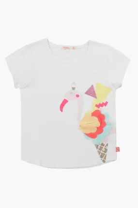 Billieblush Flamingo Cone Girls Shirt (Size 4 left)