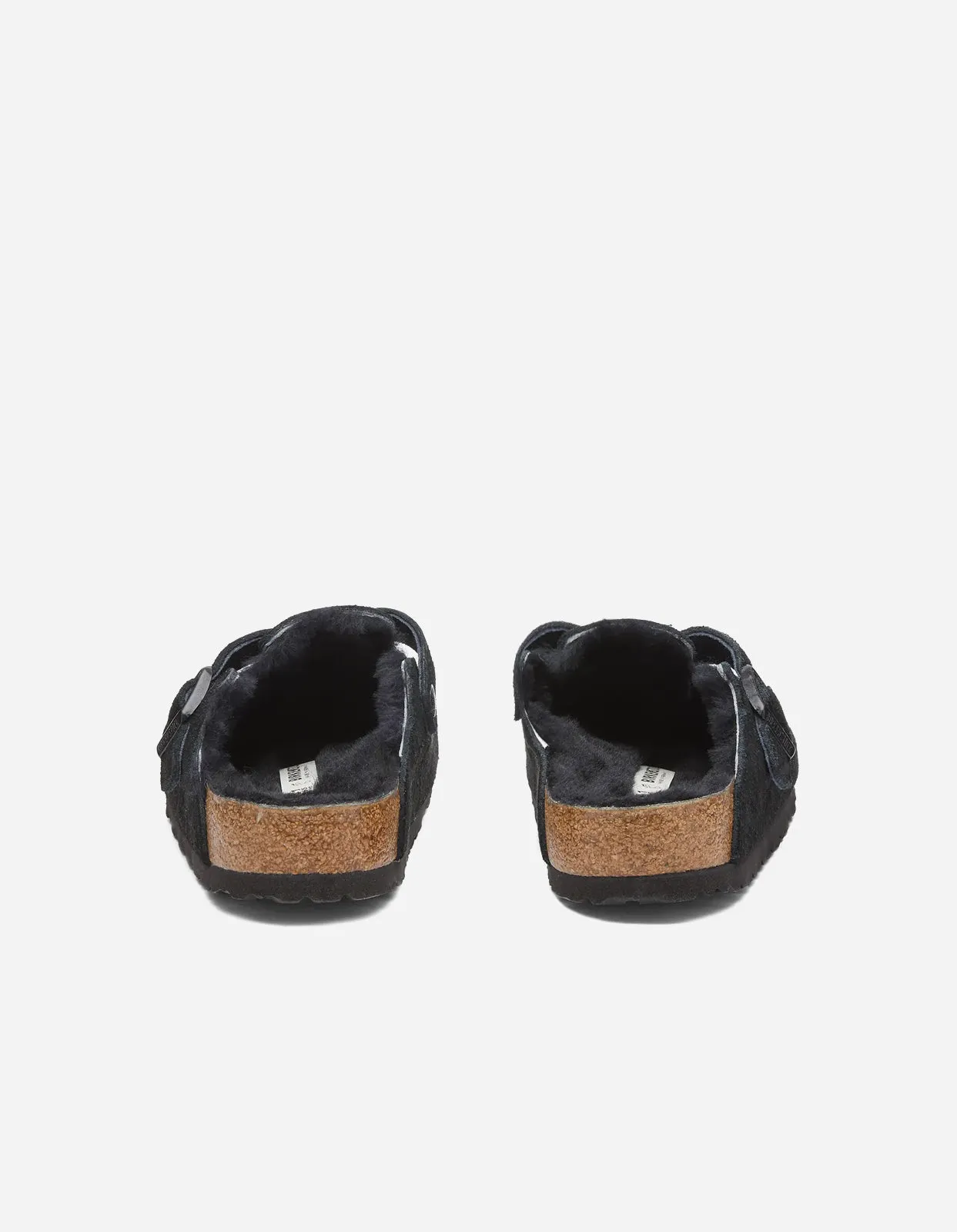 Birkenstock Boston Suede Fur Black