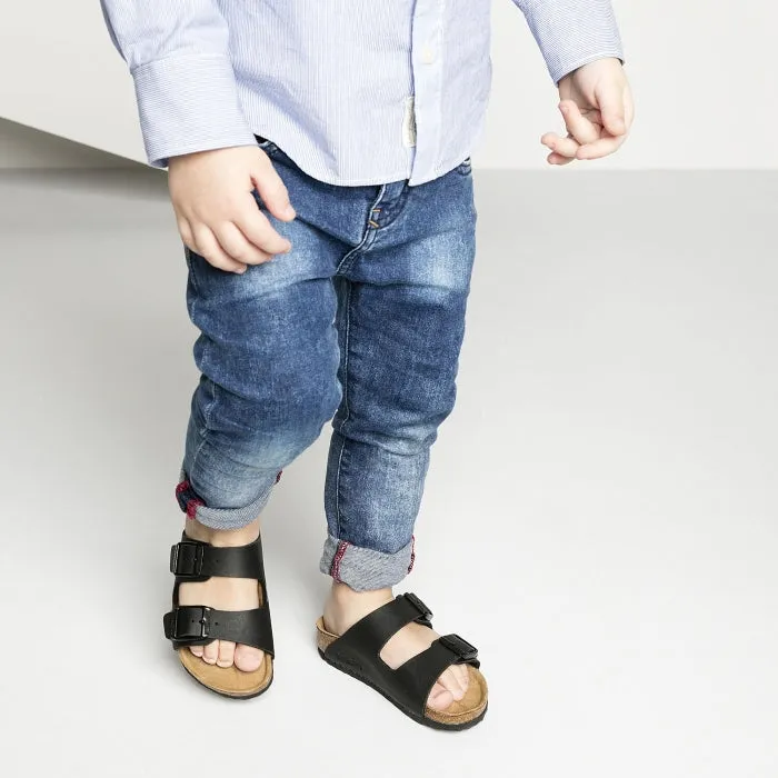 Birkenstock Kids Black Arizona Sandal Narrow Width Birko Flor