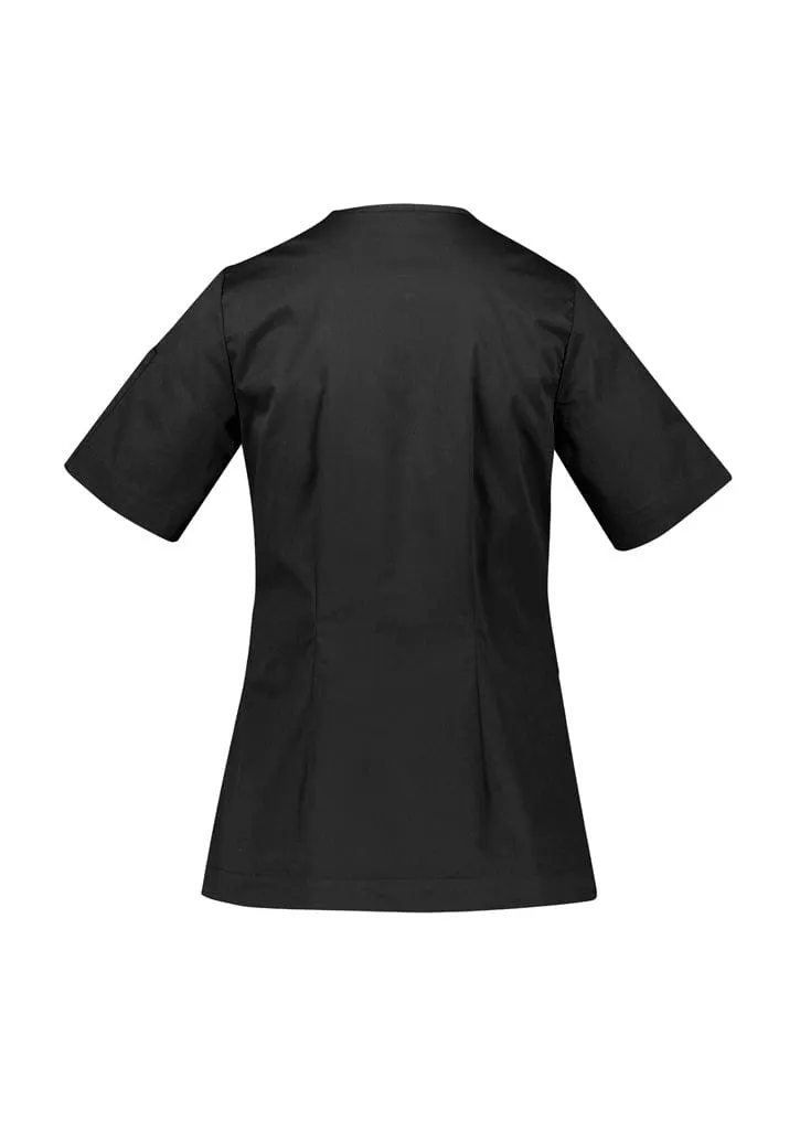 Biz Care Parks Womens Zip Front Crossover Scrub Top CST240LS