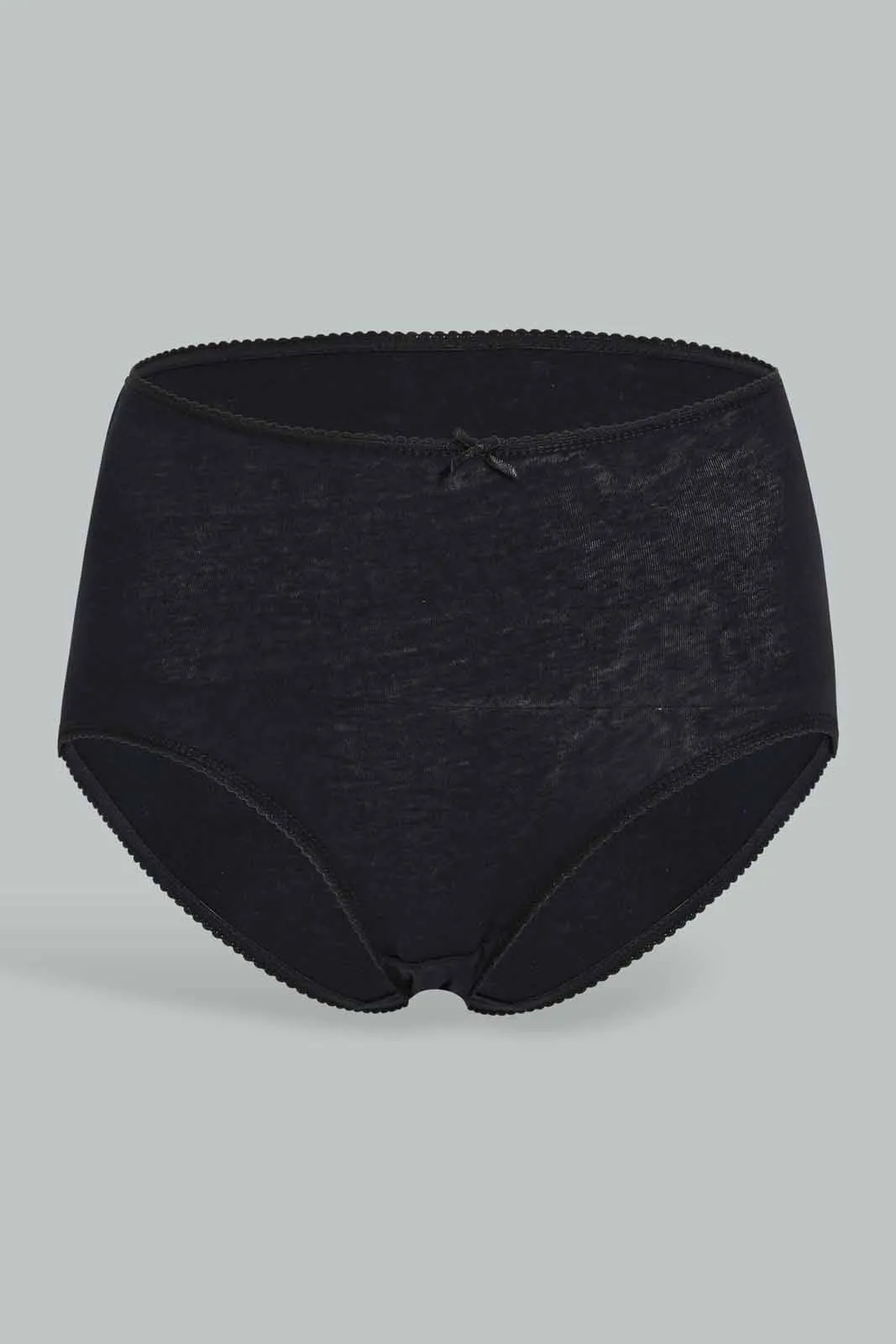 Black Full Brief Set For Women (5 Piece)