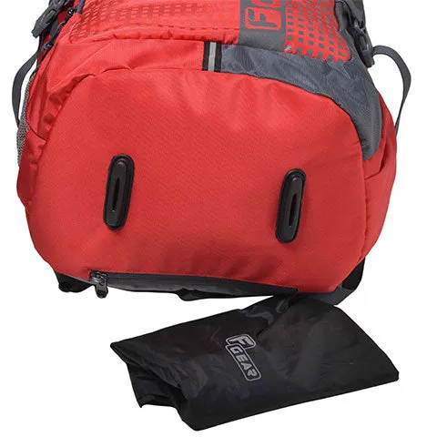 Blow 32L Red Grey Laptop Backpack With Rain Cover