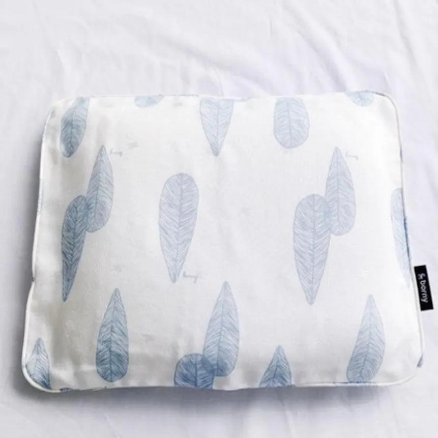 Borny Air Pillow Newborn Pillowcase - Blue Leaf