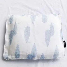 Borny Air Pillow Newborn Pillowcase - Blue Leaf