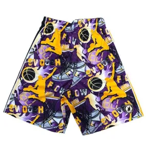 Boys Flow Swoosh Purple & Gold Attack Short