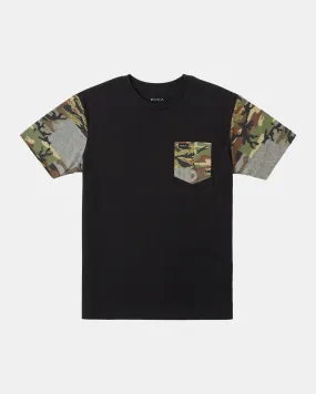 Boys Ollie Color Block Pocket T-Shirt - Camo