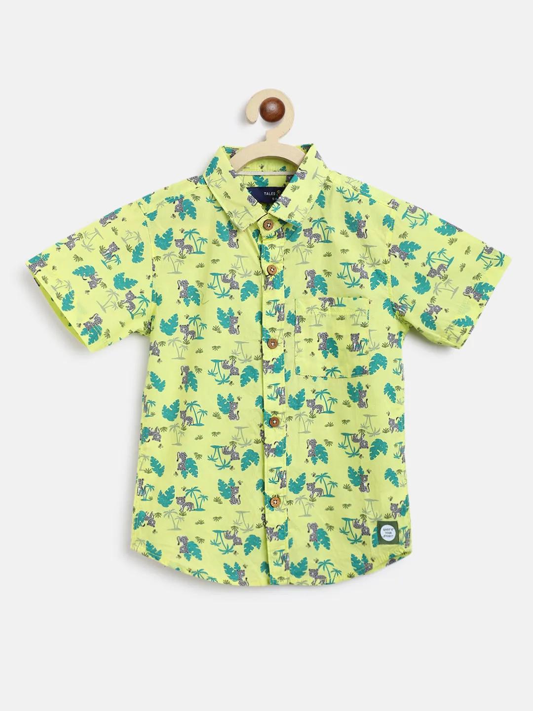 Boys Overall Printed Shirt