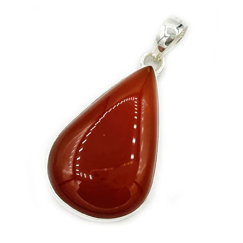 Bry Orange Carnelian Teardrop Pendant