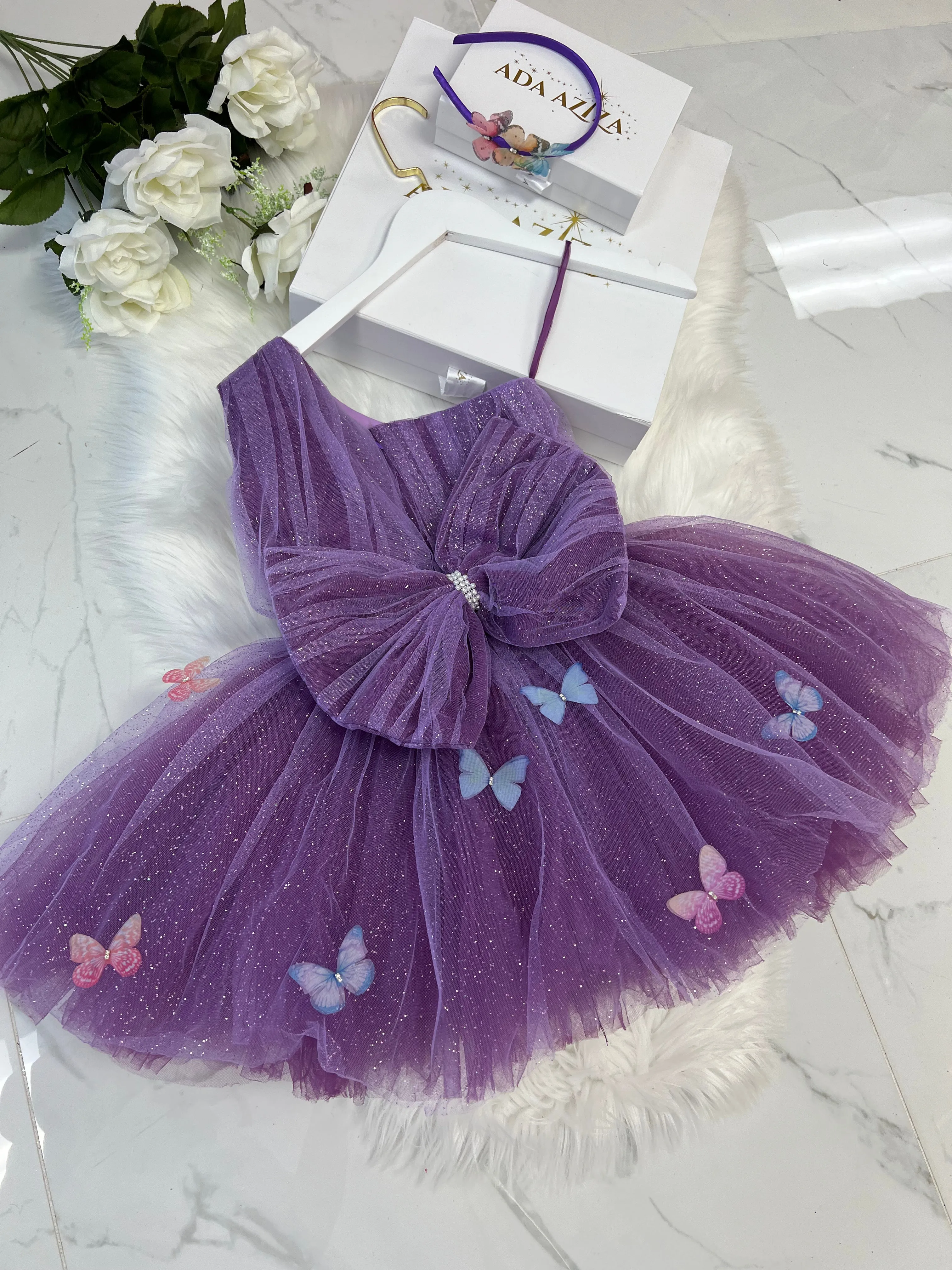 Butterfly dress in purple